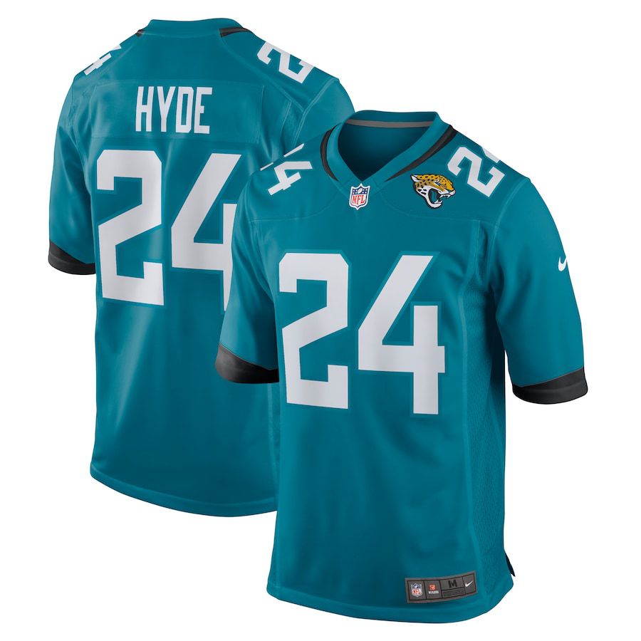 Men Jacksonville Jaguars #24 Carlos Hyde Nike Green Game NFL Jersey